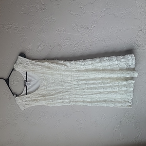 Trixxi white lace ruffle‎ dress